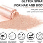 Hair and Body Glitter Spray, 1PC Champagne Hair Glitter Extra Fine Face Shimmer Powder for Clothes, Festival Loose Sparkle Powder for Rave Clothes Nail Art Easter Halloween Crafts (Champagne)