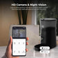 Smart HD Cat Feeder, 2 Way Audio + Voice Recording, Automatic Feeder for Dog with 1080p Night Vision Camera, WiFi App Controlled, Battery Backup, Anti Jam 6L Upto 15 Daily Meals, Black