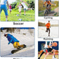 2 Set Anti-Slip Grip Soccer Socks with Shin Guard Sleeves, Sports Athletic Socks for Men Women