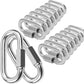 Quick Links, Chain Links Connector, 620lbs Capacity Heavy Duty Carabiner Clips, Galvanized Thread Quick Link Hardware for Safety Chain Swing Gym Hammock, Screw Lock Oval Locking Carabiner
