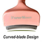 Pet Deshedding Tool with Curve Blade, Cat Grooming Brush, Tight V-shaped Teeth Shedding Comb for Cats and Dogs (Pink, Small)