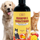 POM Pets 2-in-1 Organic Dog Shampoo & Conditioner – Itchy Skin Relief, Dog Deshedding, Detangles Fur, Cat Shampoo, Paw Cleaner for Dogs, Natural Coat Defense Formula