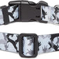 Mercano Adjustable Dog Collar - Special Design Patterns, Soft Nylon Comfortable Sturdy Pet Collar for Small Medium Large Dogs (M, Dog Camouflage Grey)
