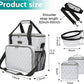 BAGLHER Dog Travel Bag, Pet Travel Bag (ALL Pet Travel Supplies), With 2 Pet Food Containers and 2 Collapsible Silicone Bowls; Essential Kits for Pet Travel DLwhite