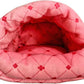 WowowMeow Small Animals Warm Hanging Cage Cave Bed for Hamsters, Guinea-Pigs, Rats, Rabbit and Chinchillas (L, Poker-Pink)