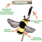 Meowijuana Honey Bee Bundle | Get Buzzed Honey Bee Wand Toy and Honeysuckle Haze Catnip Blend | Promotes Play and Cat Health | Includes North American Organic Catnip