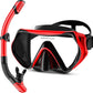 Snorkeling Gear, Dry Snorkel Set180° Panoramic Wide View,Anti-Fog Scuba Diving Mask, Professional Snorkeling Gear for Free Breathing, Swimming, Diving