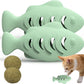 Cat Toys for Indoor Cats, Fish Shaped Chew Catnip Toys for Teeth Cleaning, Food Grade Silicone Cat Enrichment Toy, Interactive Kitten Teething Toys with 1 Cat Nip Ball, 2 Pcs