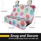 Back Seat Cover for Car Trucks Van SUV,Waterproof Rear Bench Towel Seat Covers for Dogs and Kids,Automotive Backseat Protector (Strawberry)