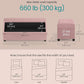SONGMICS Velvet Storage Ottoman Bench, Foot Rest with Legs, 15.7 x 43 x 15.7 Inches, End of Bed Bench, Storage Chest, Load up to 660 lb, for Living Room, Bedroom, Entryway, Jelly Pink ULSF089R01