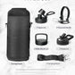 Trebo Water Bottle 87 oz with Paracord Handle, Double Wall Vacuum Stainless Steel Insulated Water Jug (Keep Cold 48hrs),Leakproof Flask For Hot Drinks with Straw Spout Lids, Black