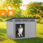 VIXZEN Dog House Indoor Outdoor,Waterproof Dog House for Small to Medium Dogs,Doghouse with Air Vents and Elevated Floor,Openable at The Top,Easy to Assemble and Clean,Gray,32.2"×25.12"×24.13"
