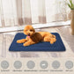 Magic Dog Bed - Soft Crate Pad Mat for Medium/Large Dogs, 36 Inch Machine Washable Kennel Pad with Non-Slip Bottom, Dark Blue