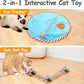 Migipaws Interactive Cat Ball Toy Set, Fun Tracker, Glowing Chase Ball with MystiChaser Pouch, Fluffy Tail, A Small Mice (Orange)