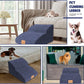 Topmart High Density Extended Foam Dog Ramp&Steps 2 Tiers,11.8" High,Non-Slip Dog Stairs,Soft Foam Pet Ladder with Waterproof Cover,Best for Injured,Older Cats,Pets with Joint Pain