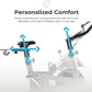 Sunny Health & Fitness Indoor Cycling Exercise Bike w/Adjustable Cushion Seat & Multi-Grip Handlebar, Stationary Workout Equipment For Adult Cardio Training, Optional Free SunnyFit App Connection