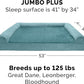 Furhaven Cooling Gel Dog Bed for Large Dogs w/ Removable Bolsters & Washable Cover, For Dogs Up to 125 lbs - Plush & Suede Sofa - Deep Pool, Jumbo Plus/XXL