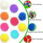 20 Pieces Mix Sizes Sparkle Pom Pom Balls for Cat - Interactive Glitter Balls, Multicolor, Best as Kitten Play Toys.