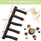 BNOSDM Natural Wood Bird Ladder Perch with Rotating Bell Toys-Exercise Stands for Parrot Climbing Chewing Parakeet Bridge Cage Accessories for Cockatiel, Conures, Lovebirds, Budgie