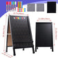 Prize Drop Game Board, 15.7"X27.5" Double-Sided Foldable Design with Wooden A-Frame Chalkboard Sign for Family, Carnival, Trade Show & Party-Includes 10 Coin Drop Discs and Chalk Set, Portable Design