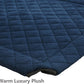 Veehoo Soft Plush Elevated Dog Bed, Raised Pet Cot with Heavy Duty Frame, Non-Slip Silicon Feet, Washable & Breathable Pet Cot for Indoor or Outdoor Use, 41" x 27", Navy Blue, CWC2432A