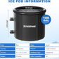 1/3HP Ice Bath Chiller & Cold Plunge Tub Kit – XL 100 Gal Insulated Ice Pod, External Pump & Filter, Cold Plunge Tub with Water Chille for Athletes, Recovery & Home Wellness