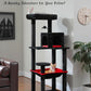 Gothic Cat Tree with Super Large Hammock, 56.3" Black Cat Tower with Coffin Bed, Cat Condo, Sisal Scratching Posts & Top Perch, Multi-Level Goth Cat Tree, Halloween, Black