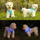 Light Up Dog Harness,Rechargeable LED Dog Harness for Small Medium Large Dogs,Reflective Lighted Safety Vest for Night Walking & Camping,Lightweight & Adjustable,Blue,S