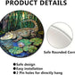 Lygond Metal Sign Tin Sign Circular Stained Glass Crocodile Restroom Tin Sign for Yard 12×12 Inches