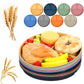 10 Pcs Unbreakable Divided Plates for Kids Adults, 9 Inch Round Portion Control Plate, 3 Compartment Plates with Dividers, Lightweight Reusable Dinnerware Portion Control Plastic, Dishwasher Safe