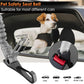 SlowTon 2 Pack Dog Seat Belt, 2 in 1 Attachment, Hook Latch Bar or Seatbelt Buckle with Elastic Nylon Bungee Buffer Adjustable Reflective Nylon Safety Belt Tether Connect to Dog Harness (2pack-GY)