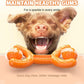 Indestructible Dog Toys for Aggressive Chewers - Heavy Duty Chew Proof Durable Toy for Large Breed Dogs, Interactive Tough Nylon Bone for Boredom Relief & Mental Stimulation,Orange