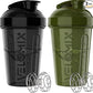 '-2 Pack- 20 oz Protein Shaker Bottles for Protein Mixes - 2x Wire Whisk, Leak Proof Shaker Cups for Protein Shakes and Pre Workout, Protein Shaker Bottle Pack, Protein Mixer Cup (Green&Black)