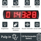 Large LED Display Digital Race Timer with Battery,Function-Countdown/Up/Time Clock, Remote Control, Tripod Stand and Adjustable Brightness for Sports Events, Races, Meetings, Presentations
