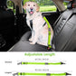 SlowTon Dog Seat Belt, Adjustable Dog Safety Belt Leash, 2 in 1 Latch Bar Attachment Dogs Car Seatbelt with Elastic Nylon Bungee Buffer, Reflective Nylon Belt Tether(VL,35.5in)