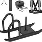 Weight Sled for Training, Heavy Duty 500 LBS Pull Push Sled for Outdoor, Indoor, Football, Durable Steel Weighted Sled, Compatible with 1" & 2" Weight Plate, Frame with Adjustable Reflective Stripe Vest