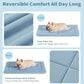 Made4Pets Dog Crate Pad Bed for Large Dogs, Washable & Reversible, Anti-Slip Kennel Mat for Cozy Sleeping, Soft Fluffy Dog Bed for Indoor & Outdoor Use, 41"x29", Blue