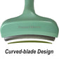 Pet Deshedding Tool with Curve Blade, Cat Grooming Brush, Tight V-shaped Teeth Shedding Comb for Cats and Dogs (Green, Large)