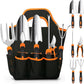 Gardening Tool Set, CHRYZTAL Stainless Steel Heavy Duty Gardening Tool Set, with Non-Slip Rubber Grip, Storage Tote Bag, Outdoor Hand Tools, Ideal Gardening Gifts for Women
