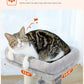 PEQULTI Small Cat Tree, [28.5''] Cat Tower for Indoor Cats, 2 Styles Activity Tree with Cat Scratching Posts, Big Hammock and Removable Top Perch Grey