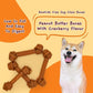 Jungle Calling Rawhide Free Dog Treats, Peanut Butter Bones, 6.5'' Pet Chews for Medium and Large Dogs,Digestible Chewing Snacks,4 Count (Pack of 1)