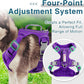 BARKBAY Dog Harness No Pull with ID Tag Pocket - Heavy Duty, Reflective, Easy Control for Large Dogs(Purple,L)
