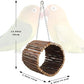 Bird Parrot Swing Toys, Hanging Bird Tree Caves, Natural Apple Wood Parrot Hammock, Bird Cage Accessories, Suitable for Little Bird Parakeets Cockatiels Lovebirds Hamster Rat (6.49" in Diameter)