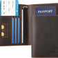 Ringsun Leather Passport Cover for Men Women, RFID Passport Wallet Case Travel Passport Holder for Family