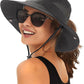 FURTALK Womens Sun Hat with Ponytail Hole Beach Hiking Summer Wide Brim UPF 80+ Outdoor Protection Foldable Bucket Hat