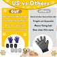 8 Pcs Pet Grooming Gloves for Shedding – 6x Reusable Cat & Dog Hair Removal Gloves+ 1 Pair 2-in-1 Deshedding Brush & Massage Mitt – Safe for Dogs & Cats, Efficient (Blue)