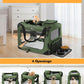 Extra Large Dog Crate with 2 Foldable Bowl, 36 Inch Collapsible Travel Dog Crate Kennel with Soft Blanket for Medium Dogs,Indoor & Outdoor (36" L x 25" W x 25" H, Green)