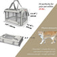 Pet Carrier for Large Cat Soft-Sided Animal Traveling Bag for Medium Cat up to 20lbs / Washable Small Dog Puppy 10 lbs Crate Case with Privacy Curtains for Home Outdoor Travel Beige White