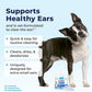 VETNIQUE Oticbliss Advanced Cleaning Ear Wipes for Dogs & Cats for Odor Control, Dirt and Wax Removal with Soothing Aloe Vera, Drying Agent and Vitamin E, Clear the Ear 100ct Wipes
