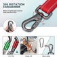 IOKHEIRA Dog Seat Belt 3-in-1 Car Harness for Dogs Adjustable Safety Seatbelt for Car Durable Nylon Reflective Bungee Fabric Tether with Clip Hook Latch & Buckle, Swivel Zinc Alloy Carabiner Red